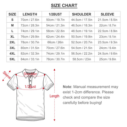 All-Over Print Men's Polo Straight Shirt
