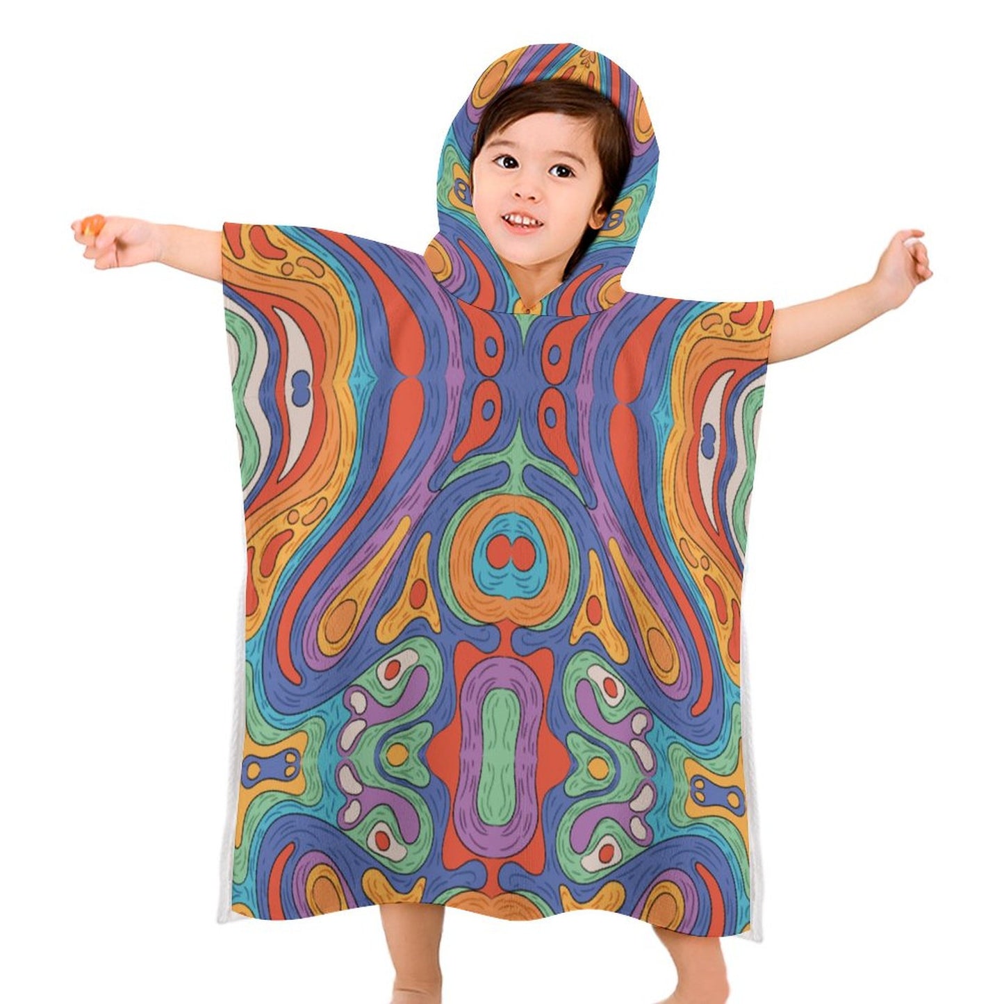 All-Over Print Children's Bath Towel With Hood