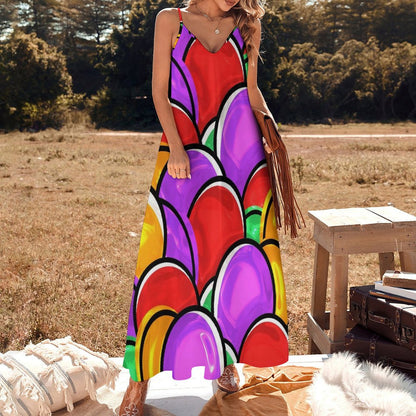 All-Over Print Women's Halter Long Dress