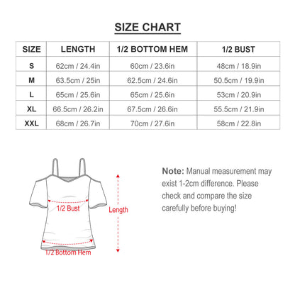 All-Over Print Women's Off Shoulder Halter Tops