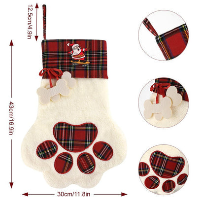 Dog Paw Christmas Stocking