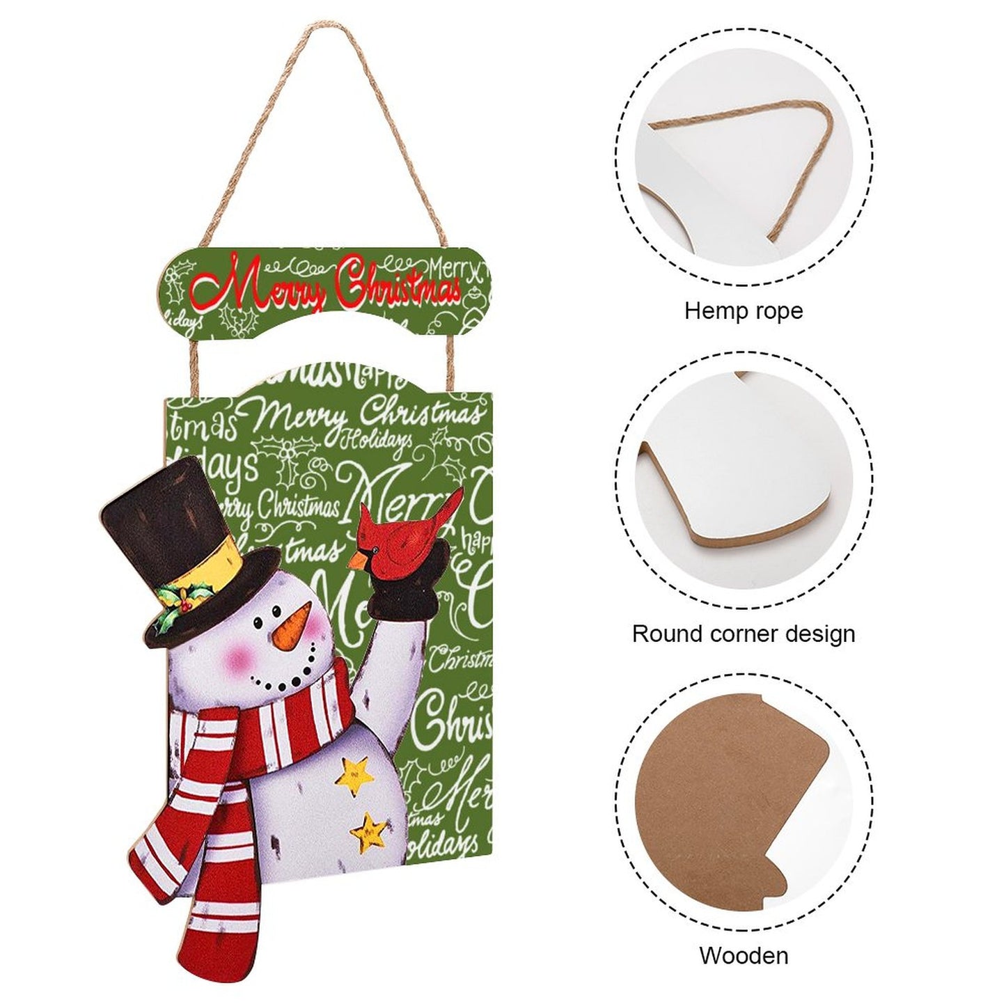 Christmas Snowman Wooden Wall Art