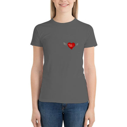 100% Cotton Women's Short Sleeve T-Shirt（front and back printing）