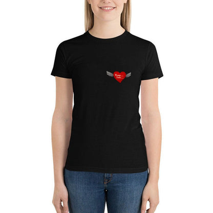 100% Cotton Women's Short Sleeve T-Shirt（front and back printing）