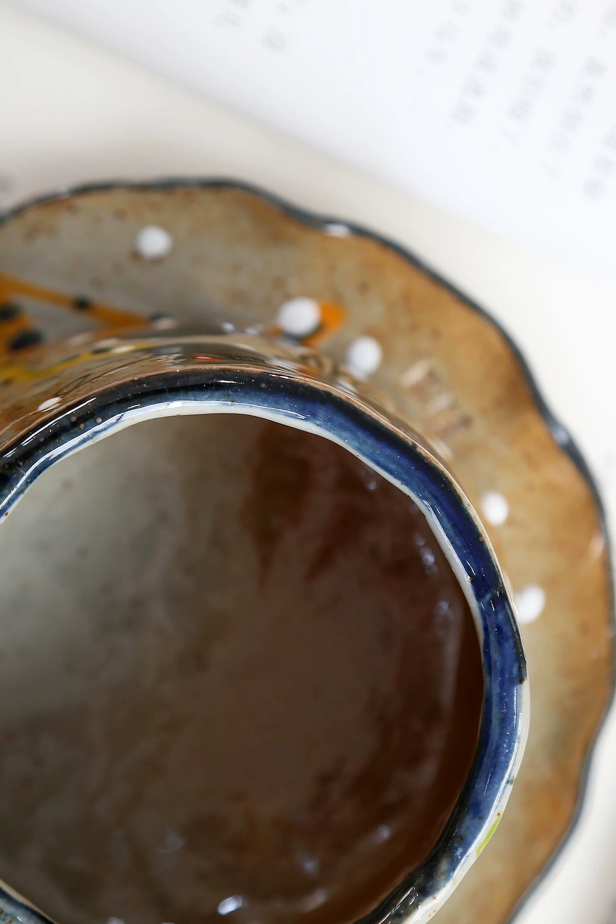 Hand-Painted Three Cats Ceramic Mug & Saucer, Clay Pinch Pottery