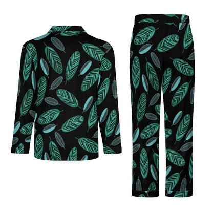 All-Over Print Men's Cuban Neck Pajama Set