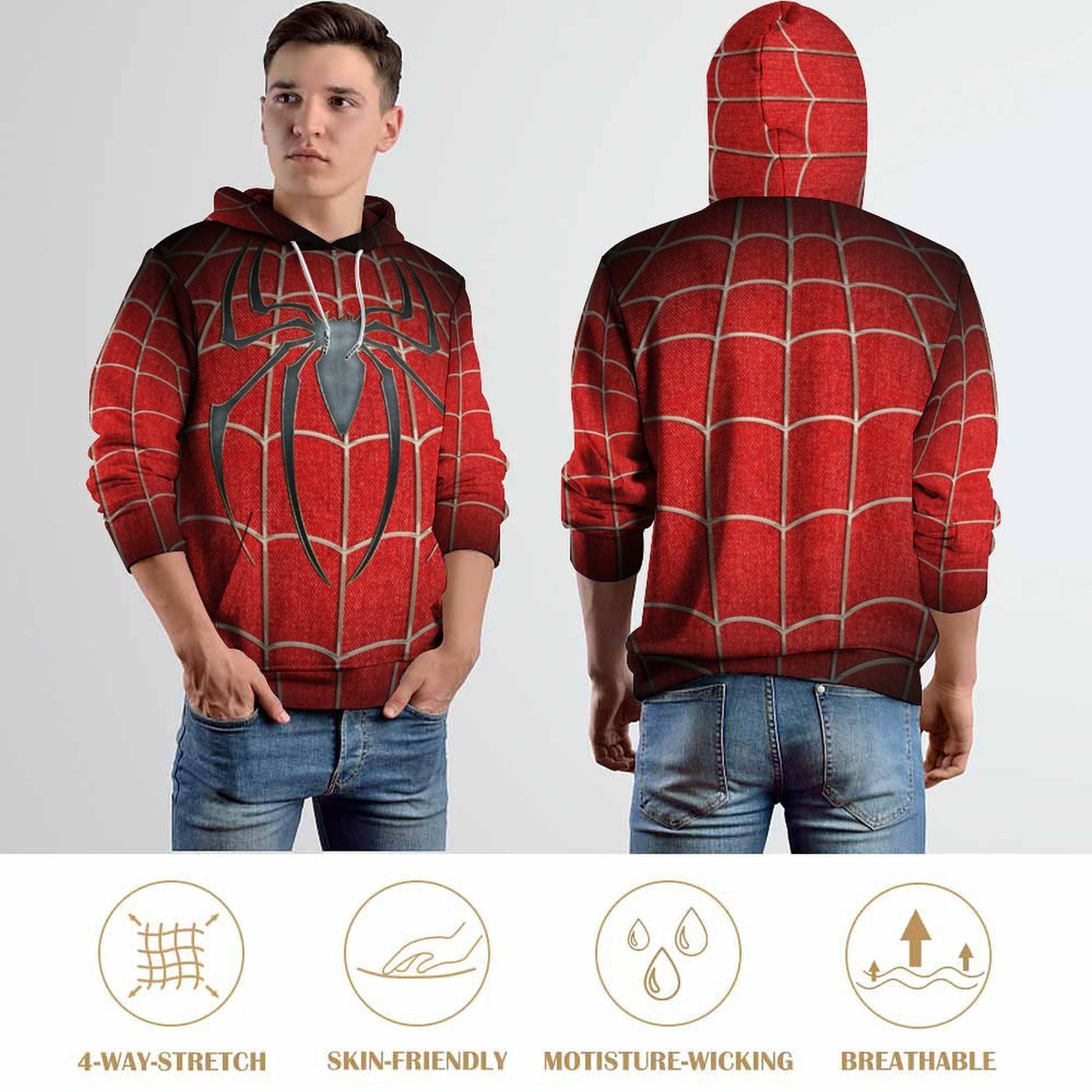 All-over Print Adult Hoodie Double Layer Hat