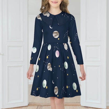 All-Over Print Children's Long Sleeved Dress