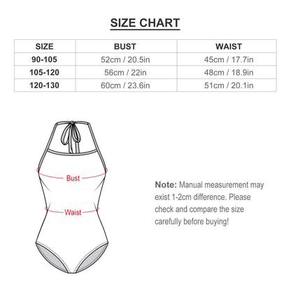 All-Over Print Children's Strap Swimsuit