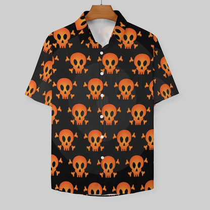 All-Over Print Collar Short Sleeve Shirt (with pocket)