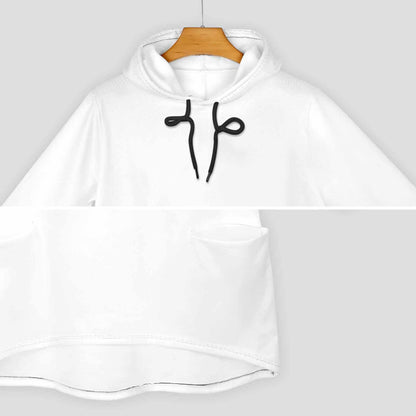 All-over Printed Hoodie Pullover Seven-quarter Sleeve Loose Sweatshirt