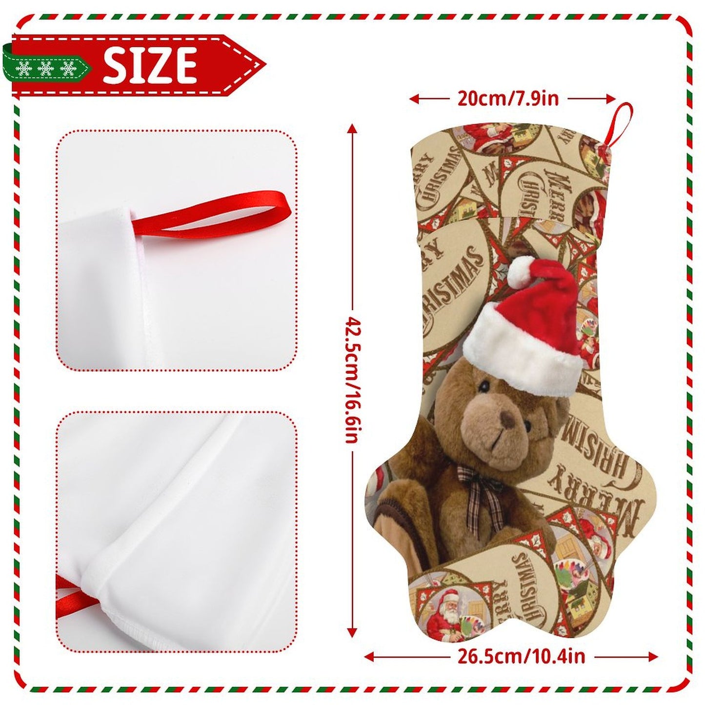 Dog Paw Christmas Stocking