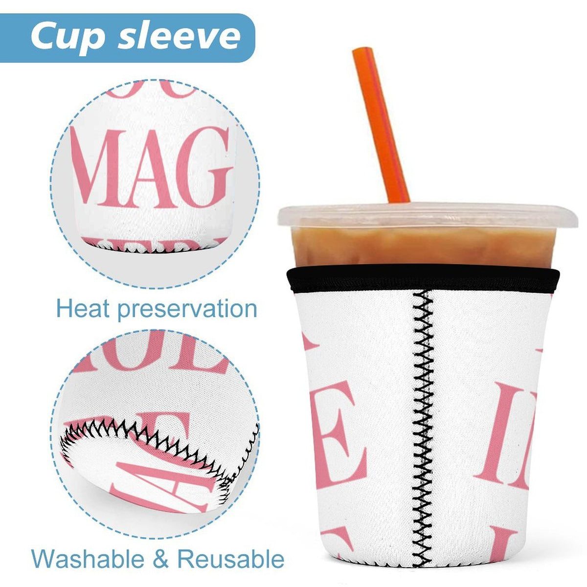 Custom neoprene drink sleeve koozie - product view 3