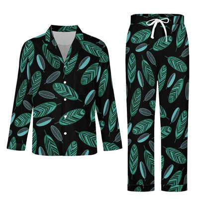 All-Over Print Men's Cuban Neck Pajama Set