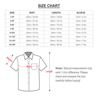 All-Over Print Children's Short Sleeved Shirt