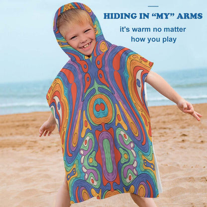 All-Over Print Children's Bath Towel With Hood
