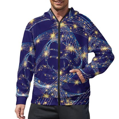 All-Over Print Zipper to Head Hoodie