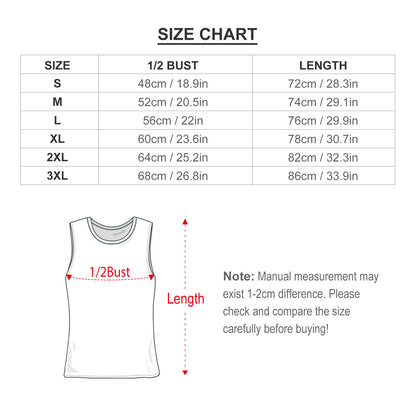 100% Cotton Tank Top （printed on the front）