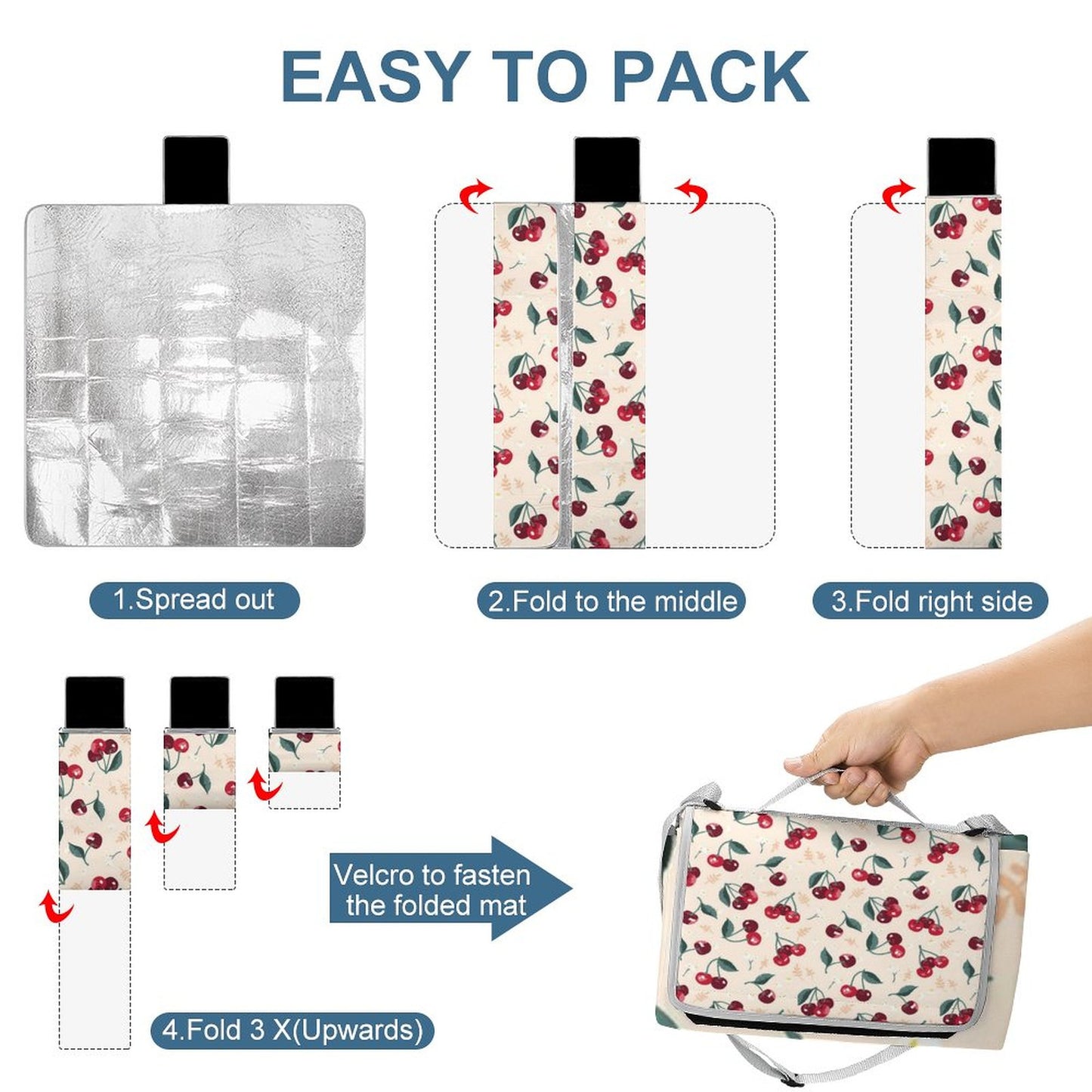 All-Over Print Square Picnic Mat