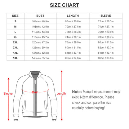 All-Over Print Crew Neck Zipper Shirt
