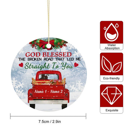 Christmas Circle Ornament (ceramic)