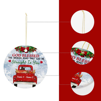 Christmas Circle Ornament (ceramic)