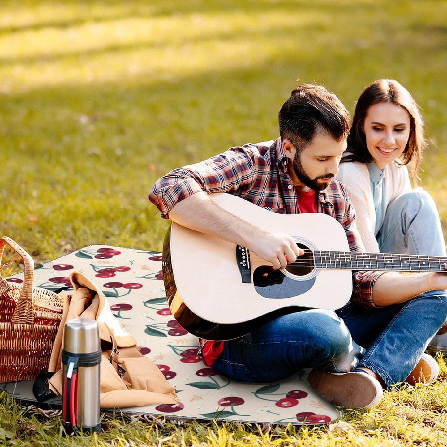 All-Over Print Square Picnic Mat