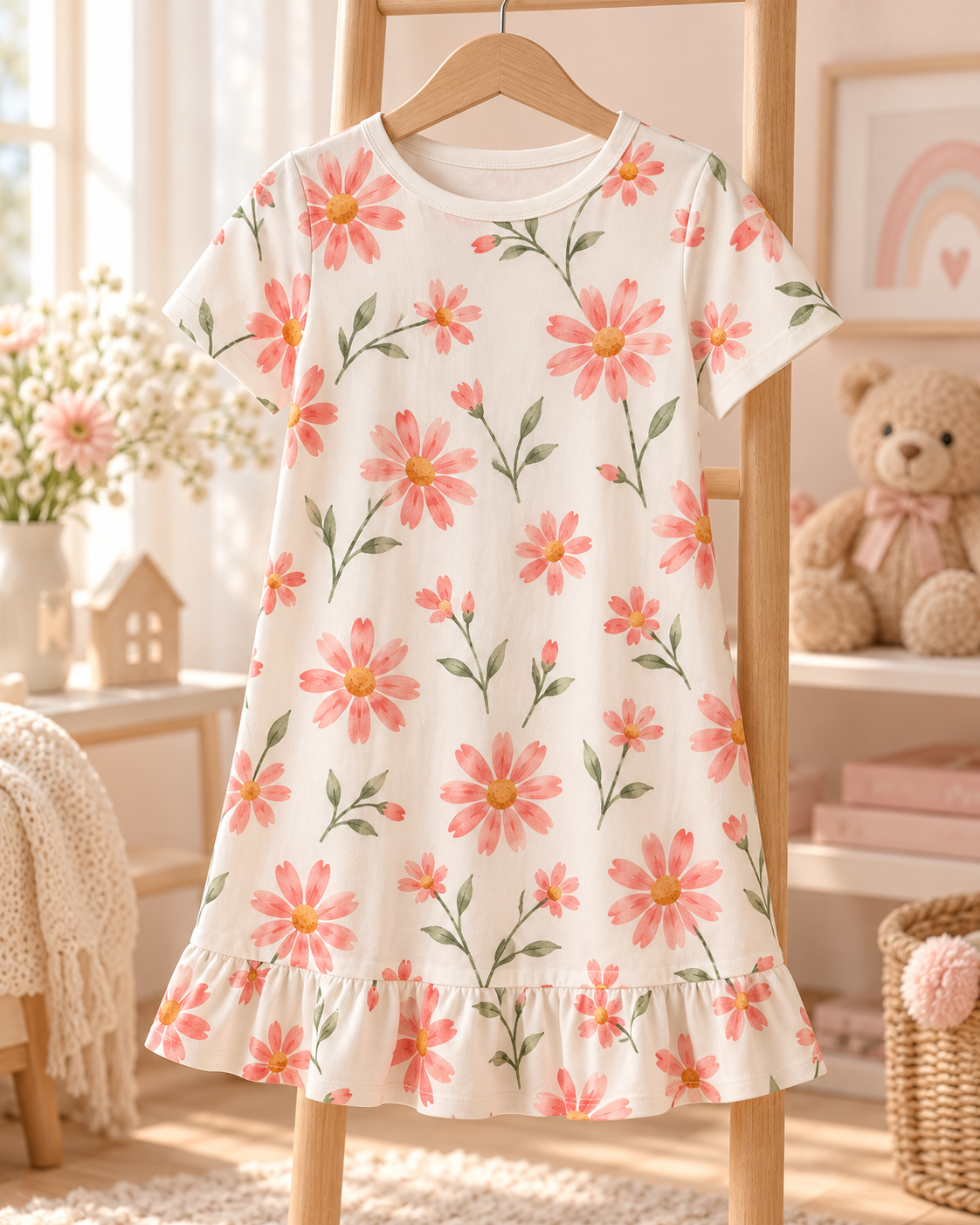 Custom Kids' Short Sleeve Dress, All-Over Print | 110–160 cm — original custom design example