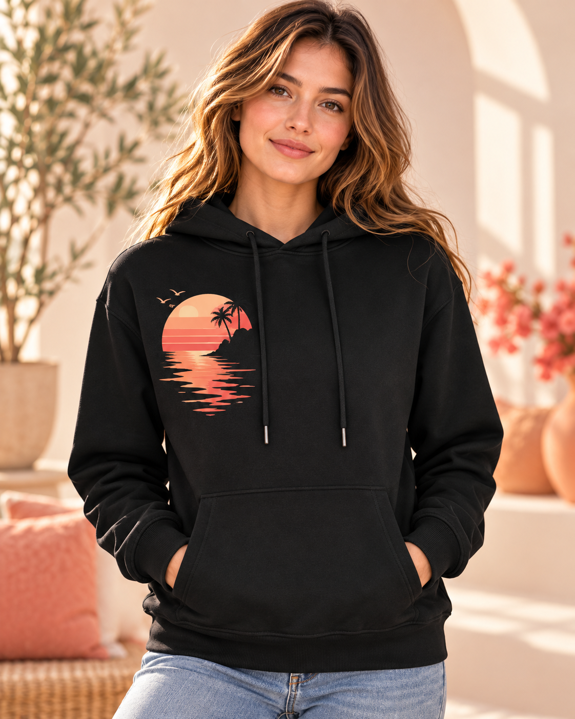 Custom Cotton Hoodie, Front Print | Team & Bulk Orders, No Minimum — original custom design example