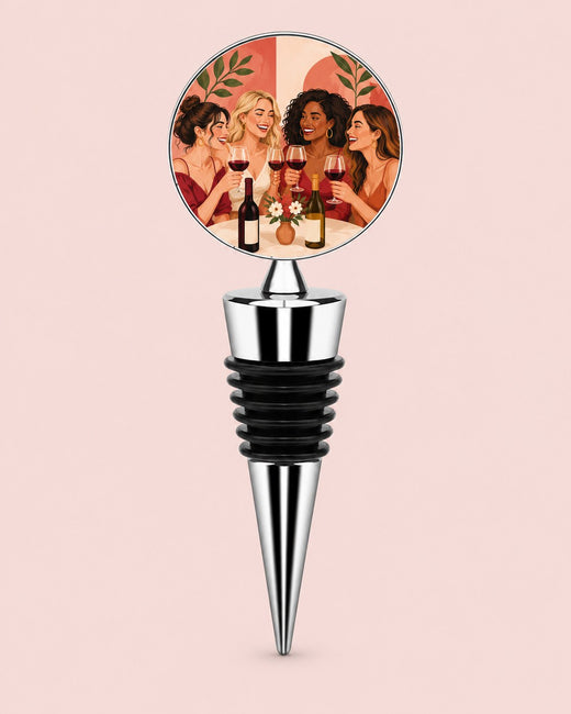 Girls’ Night Wine Stopper with custom photo or logo - view 1