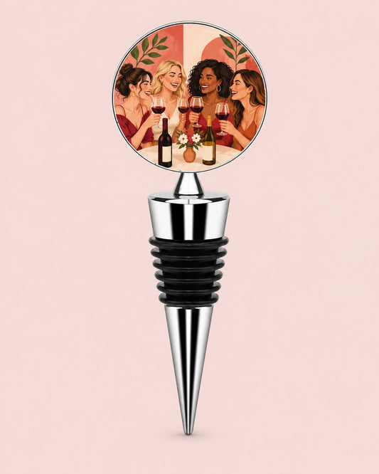 Girls’ Night Wine Stopper with custom photo or logo - view 1
