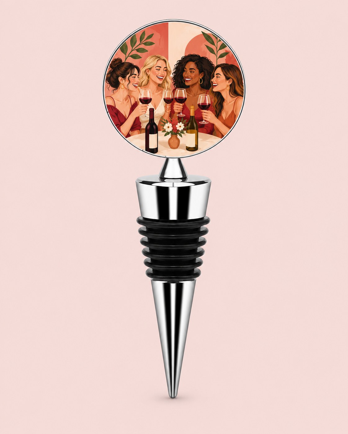 Girls’ Night Wine Stopper | Personalized Gift — Celebrate your favorite people with a custom photo or friendship design for girls’ night and best-friend gifts.