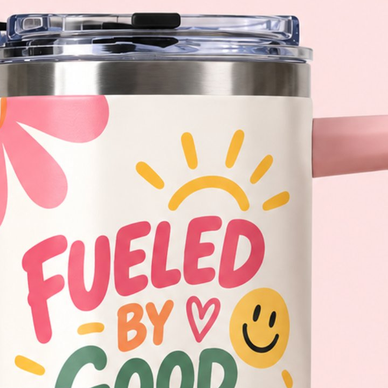 Drinkware — Fueled By Good Ideas printed tumbler