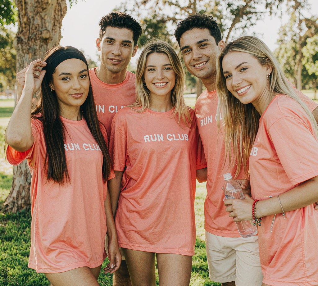 Run Clubs and Fitness — group in matching run club tees