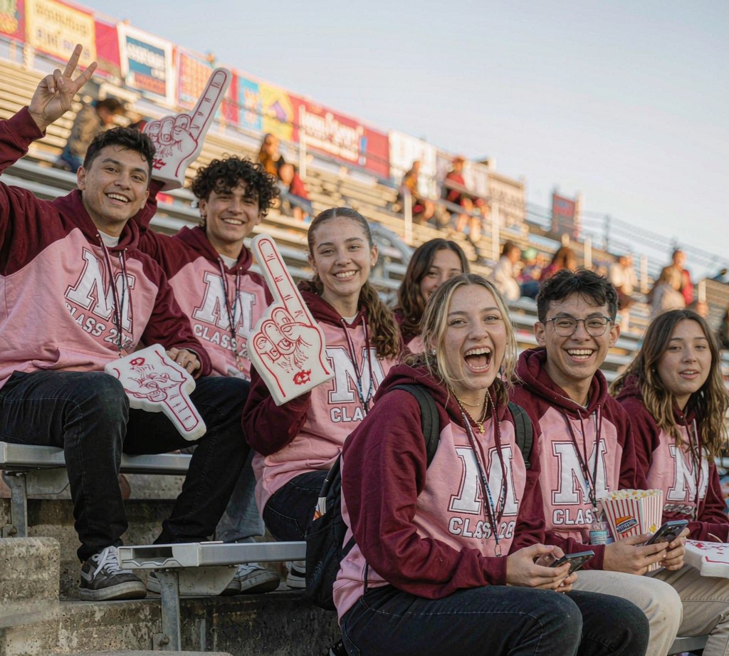 Schools and Spirit Wear — students in class hoodies
