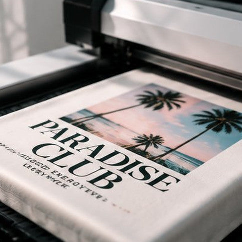 A large-format print coming off the press