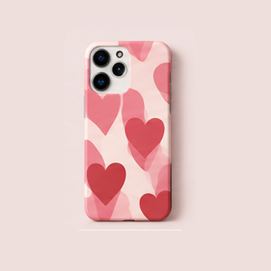 Tech Accessories — pink heart printed phone case